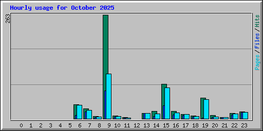 Hourly usage for October 2025