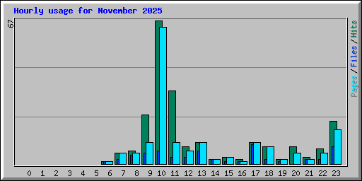 Hourly usage for November 2025
